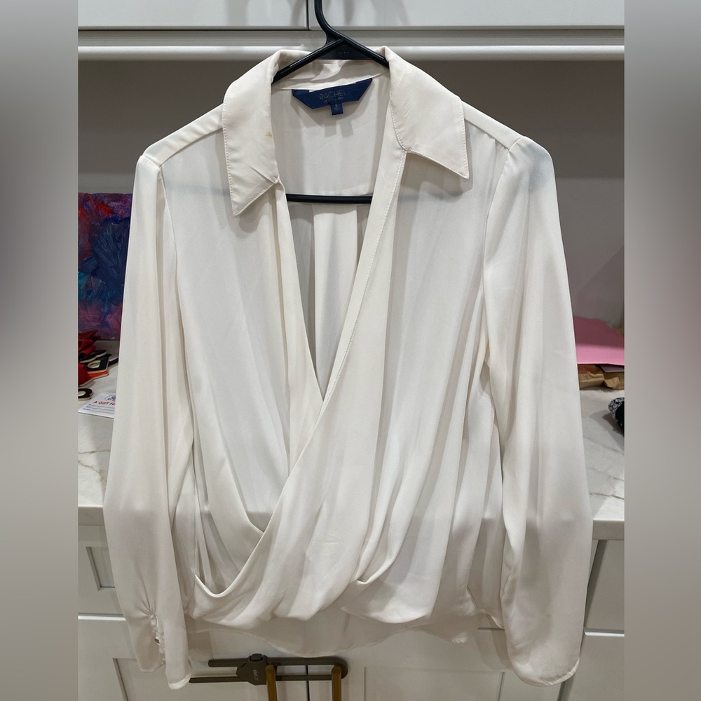 RACHEL Rachel Roy White Blouse Size S